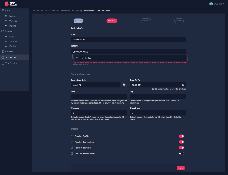 Select sensor configuration