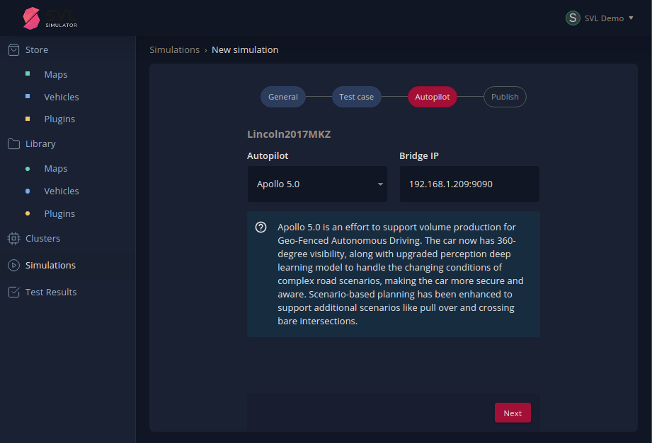 Autopilot setup in creating distributed simulation