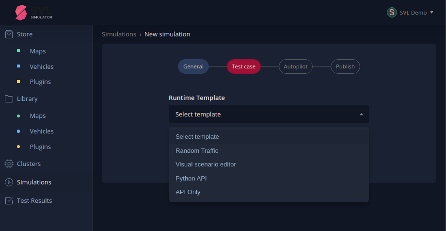 Runtime template in creating distributed simulation