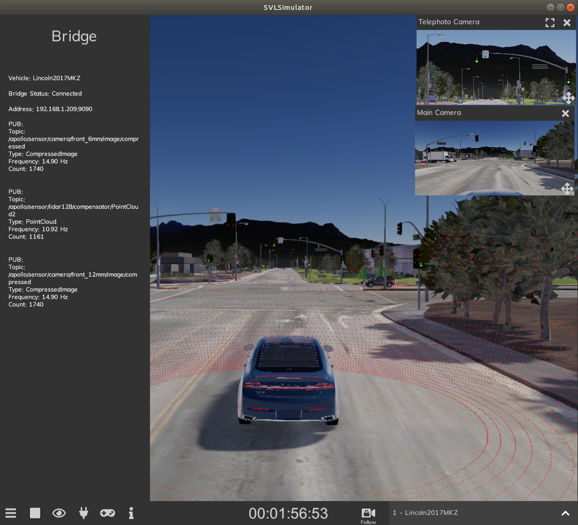 Distributed simulation sub Simulator bridge status